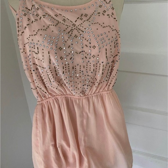 Blush Pink Hollister Romper with Embellished bead top - Picture 4 of 6